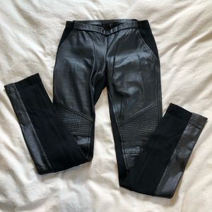 BCBG Faux Leather Leggings